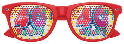 40TH BIRTHDAY Party Sunglasses - Funglasses