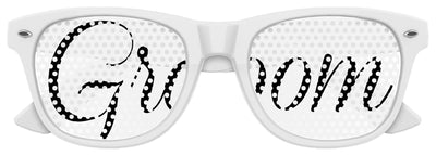 GROOM Retro Micro-Perforated Wedding Sunglasses