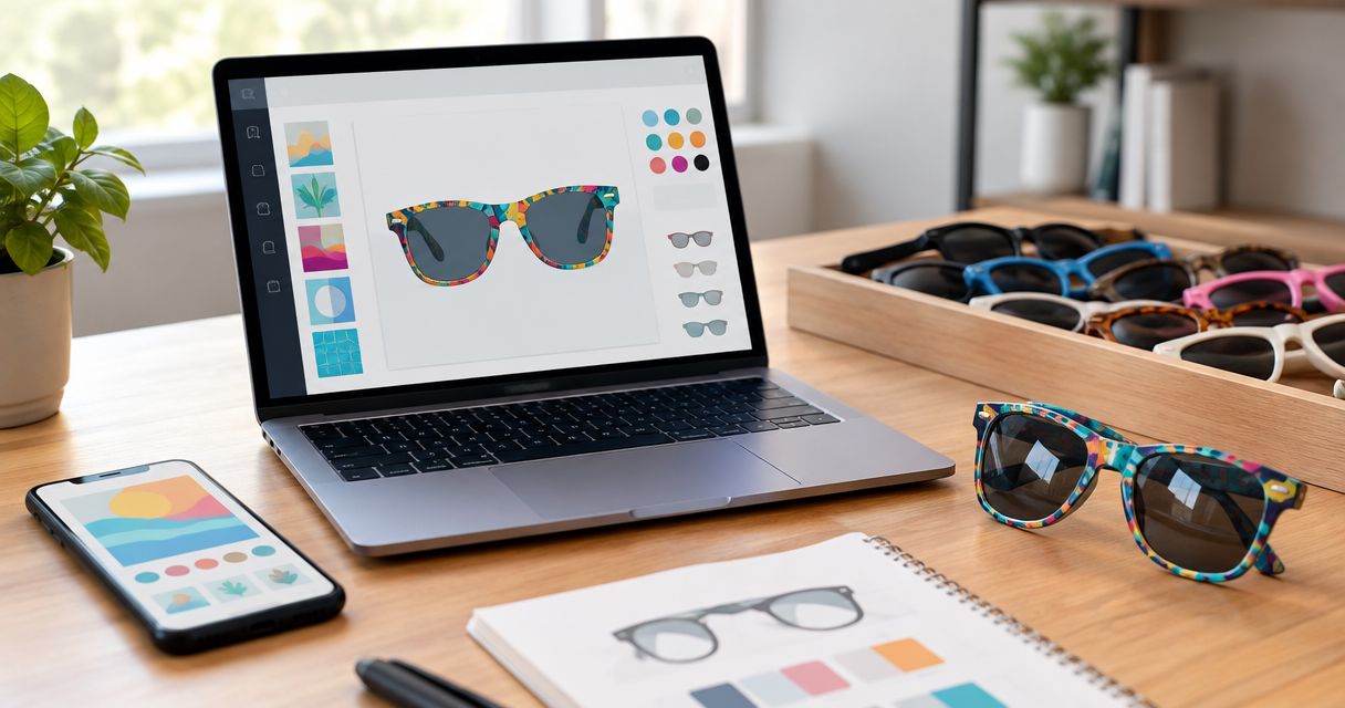 How to connect Canva designs to custom party sunglasses orders