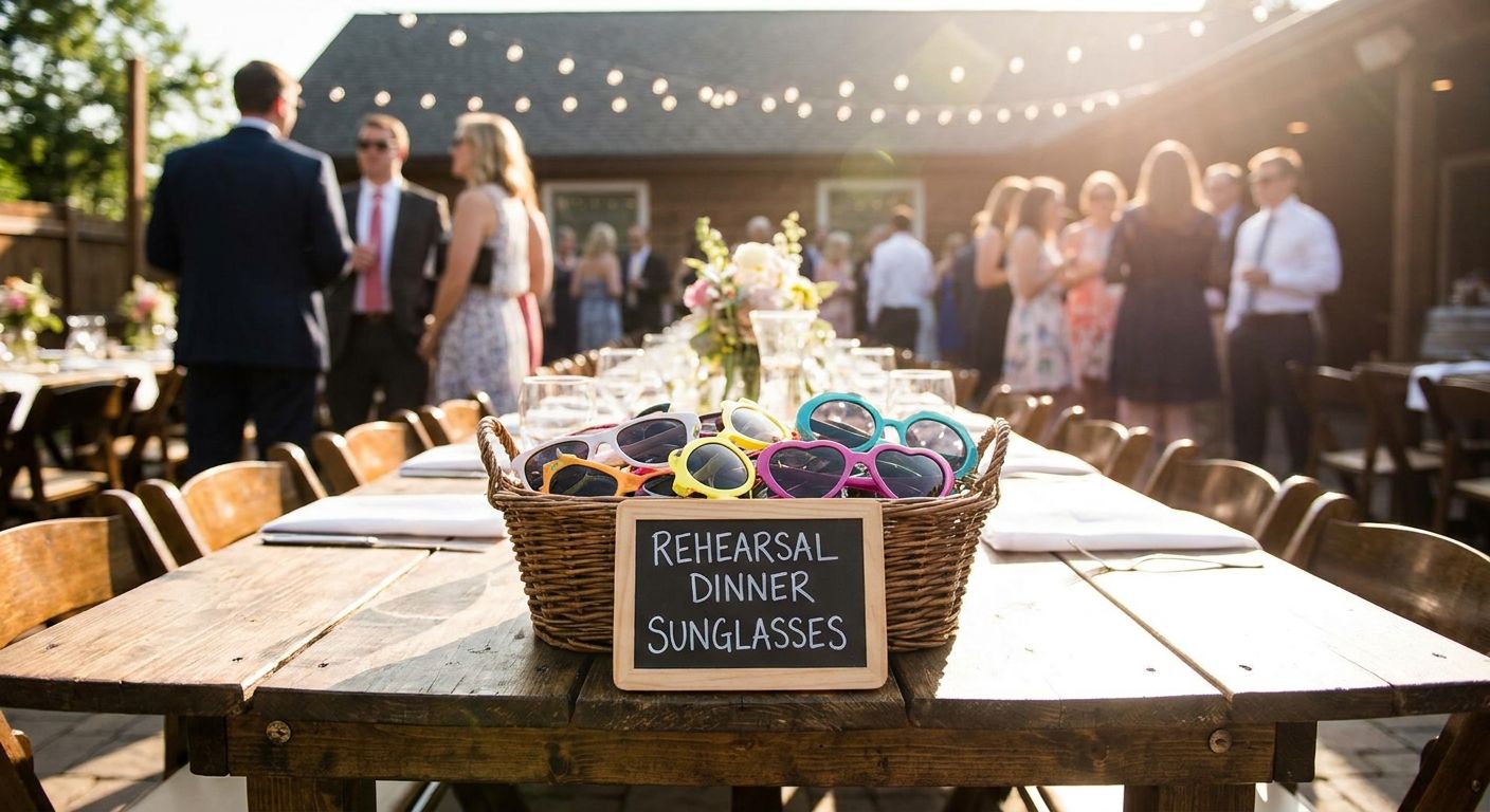 Party sunglasses for rehearsal dinners
