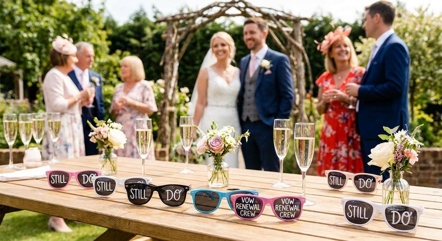 Party sunglasses for vow renewal ceremonies