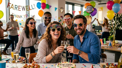 Party sunglasses for a farewell office party