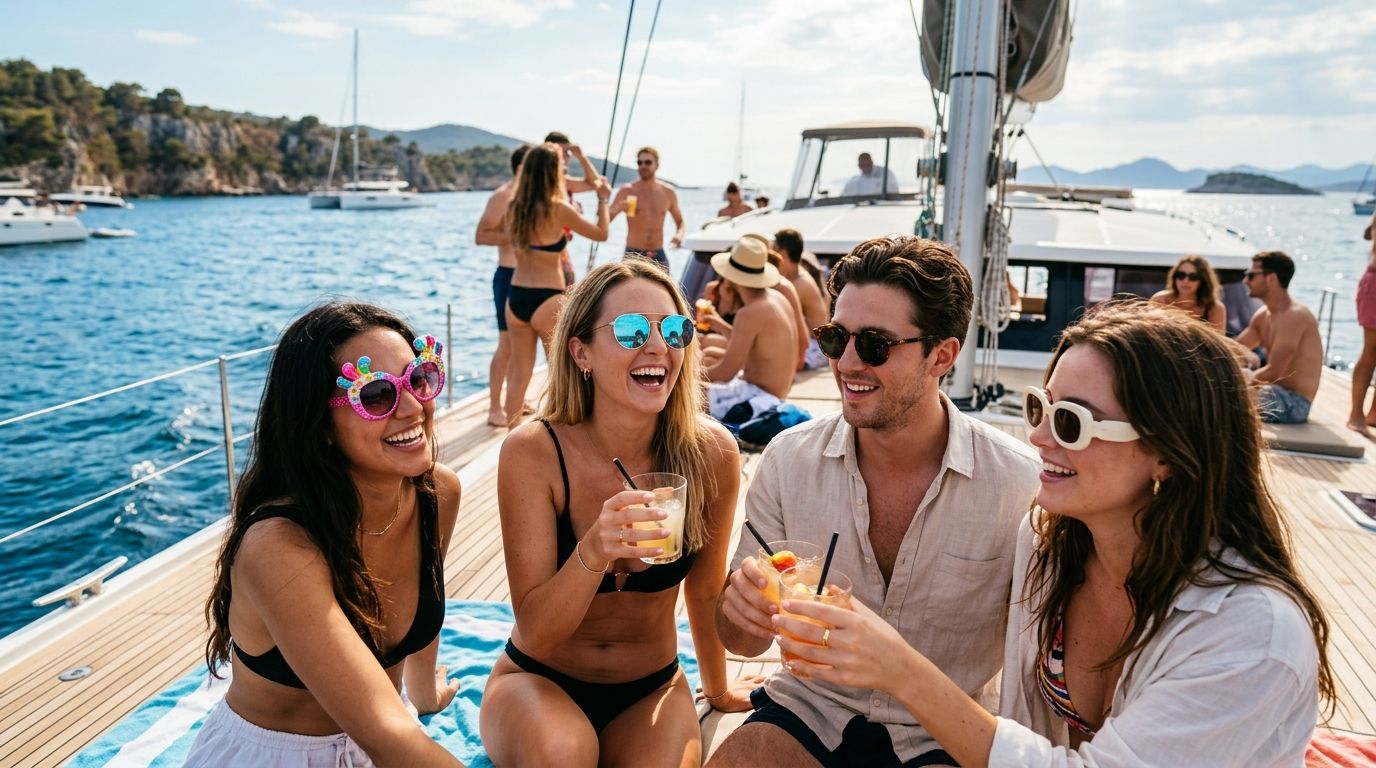 Party sunglasses for a boat party