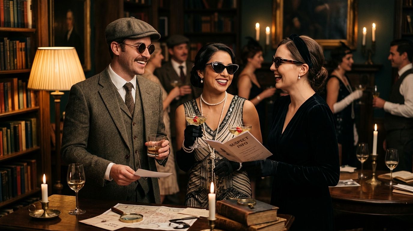 Party sunglasses for a murder mystery party