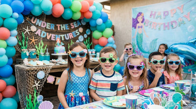 Party sunglasses for an under the sea themed kids party