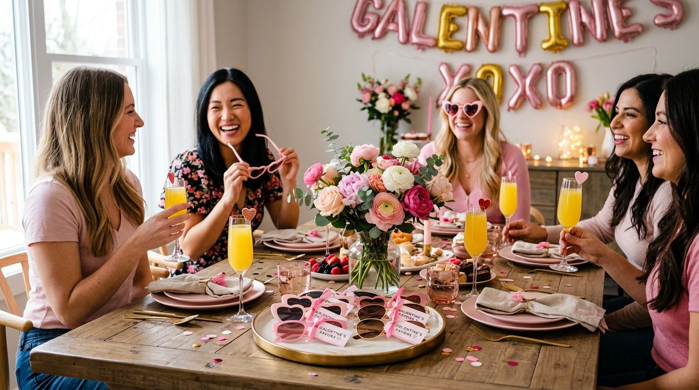 How to plan a Galentine's Day party with sunglasses favors