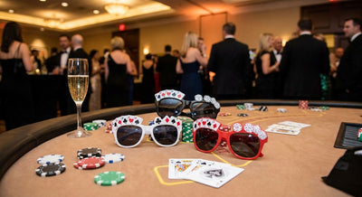 Party sunglasses for casino night events