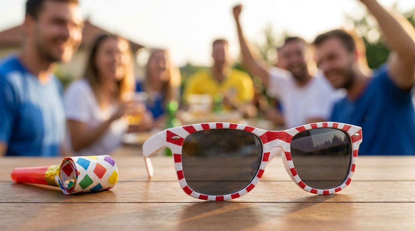 Japan flag World Cup party sunglasses