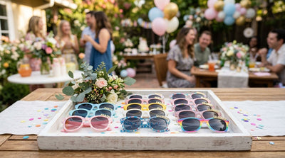 Party sunglasses for a baby sprinkle celebration