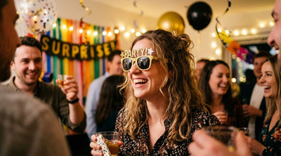 Party sunglasses for a surprise party