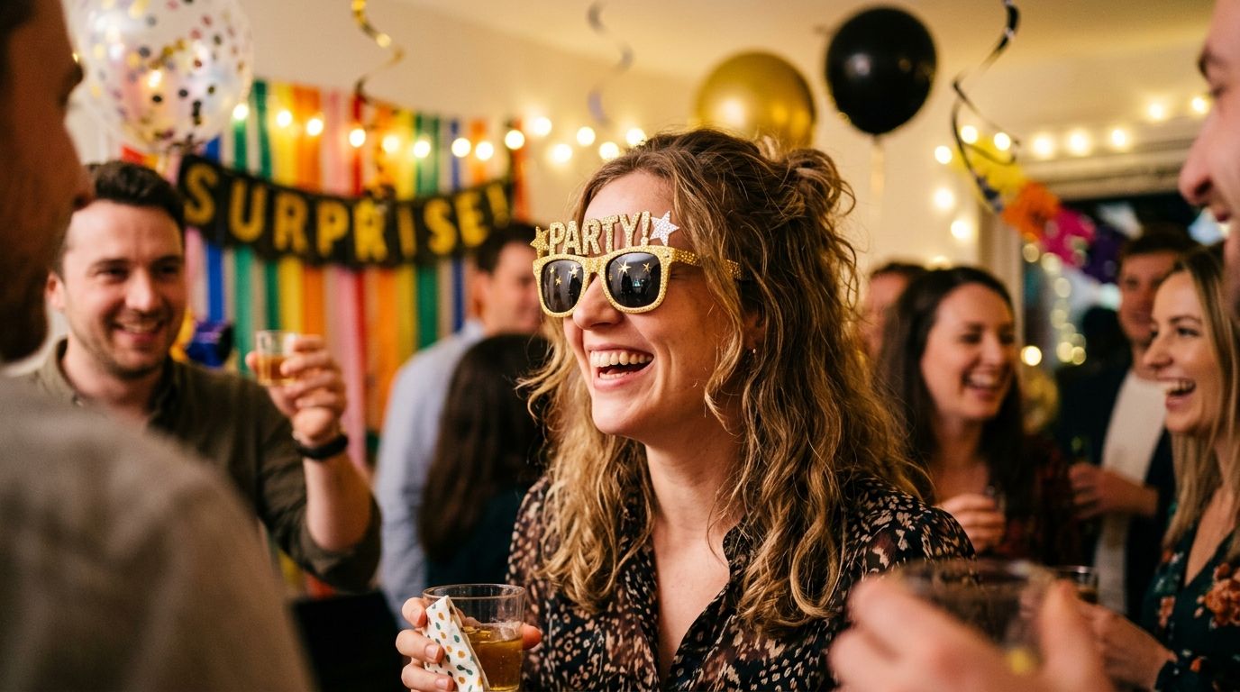 Party sunglasses for a surprise party