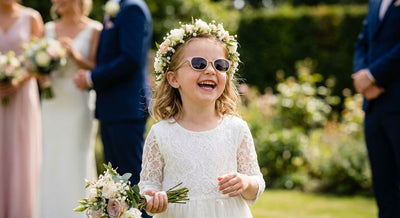 Flower girl sunglasses for wedding photos