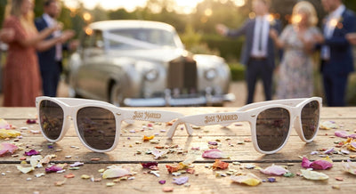 Just married sunglasses for the wedding send-off