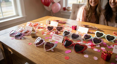 Party sunglasses for a Galentine's Day party