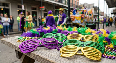 Party sunglasses for Mardi Gras celebrations