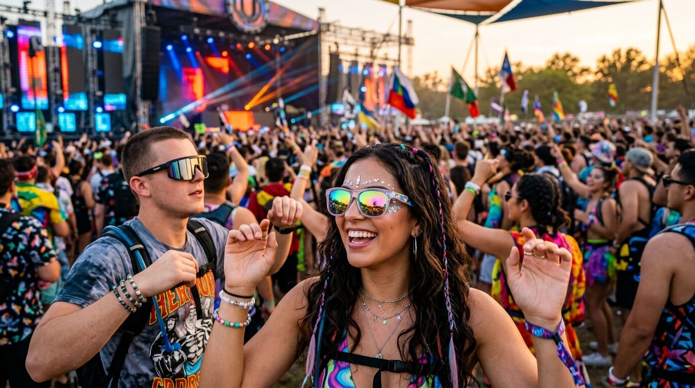 Rave sunglasses for EDM festivals
