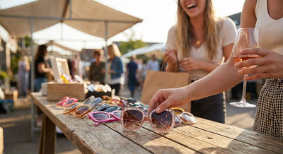 Party sunglasses for a sip and shop shopping event