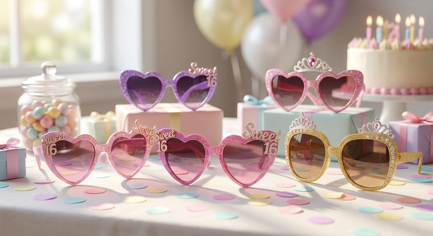Party sunglasses for sweet 16 birthdays