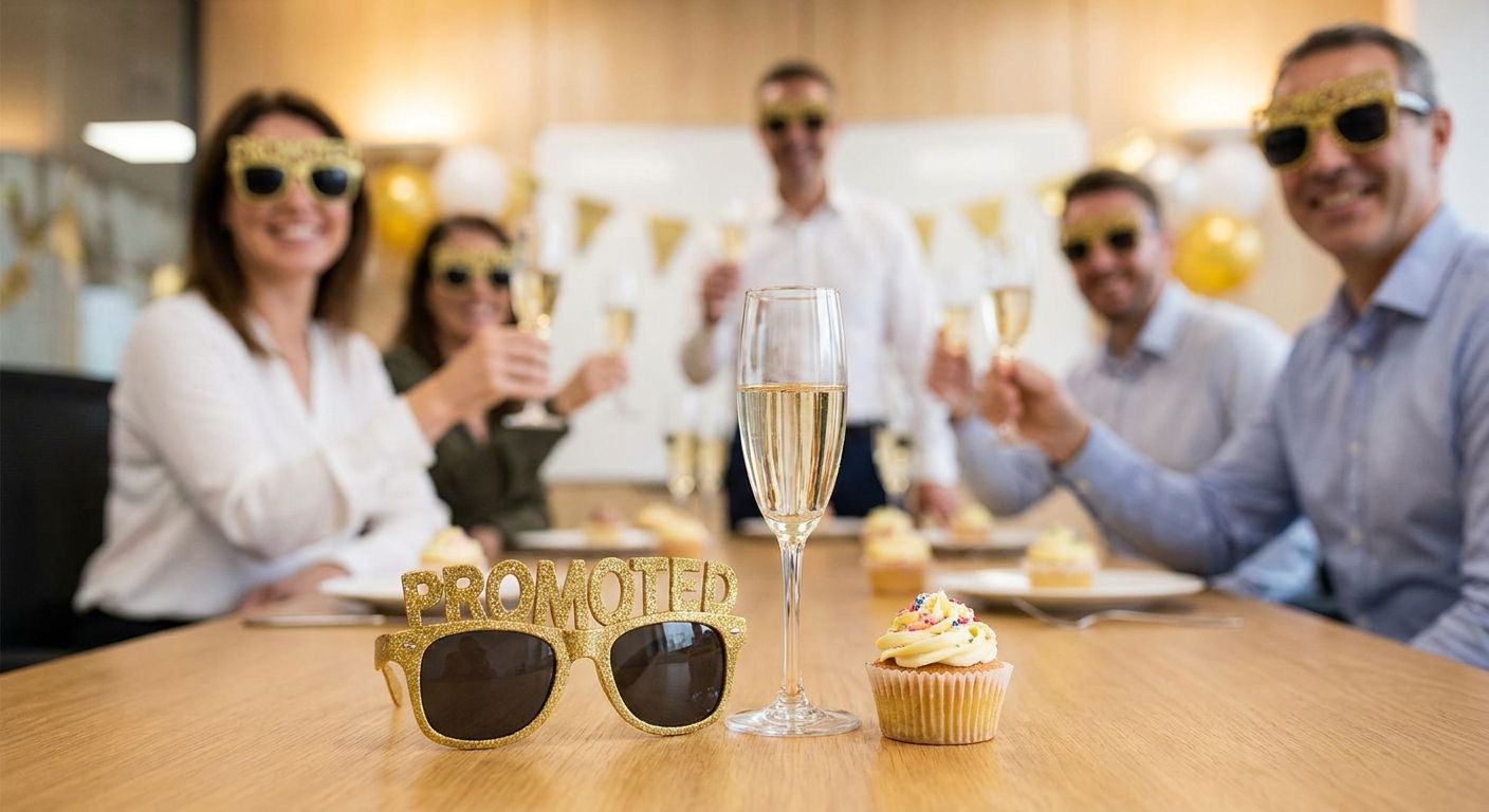 Party sunglasses for a job promotion celebration