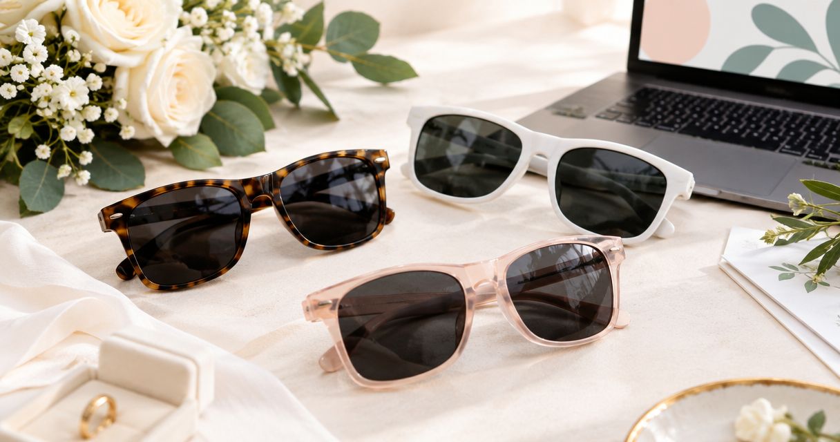 Best Zazzle alternatives for personalized wedding sunglasses