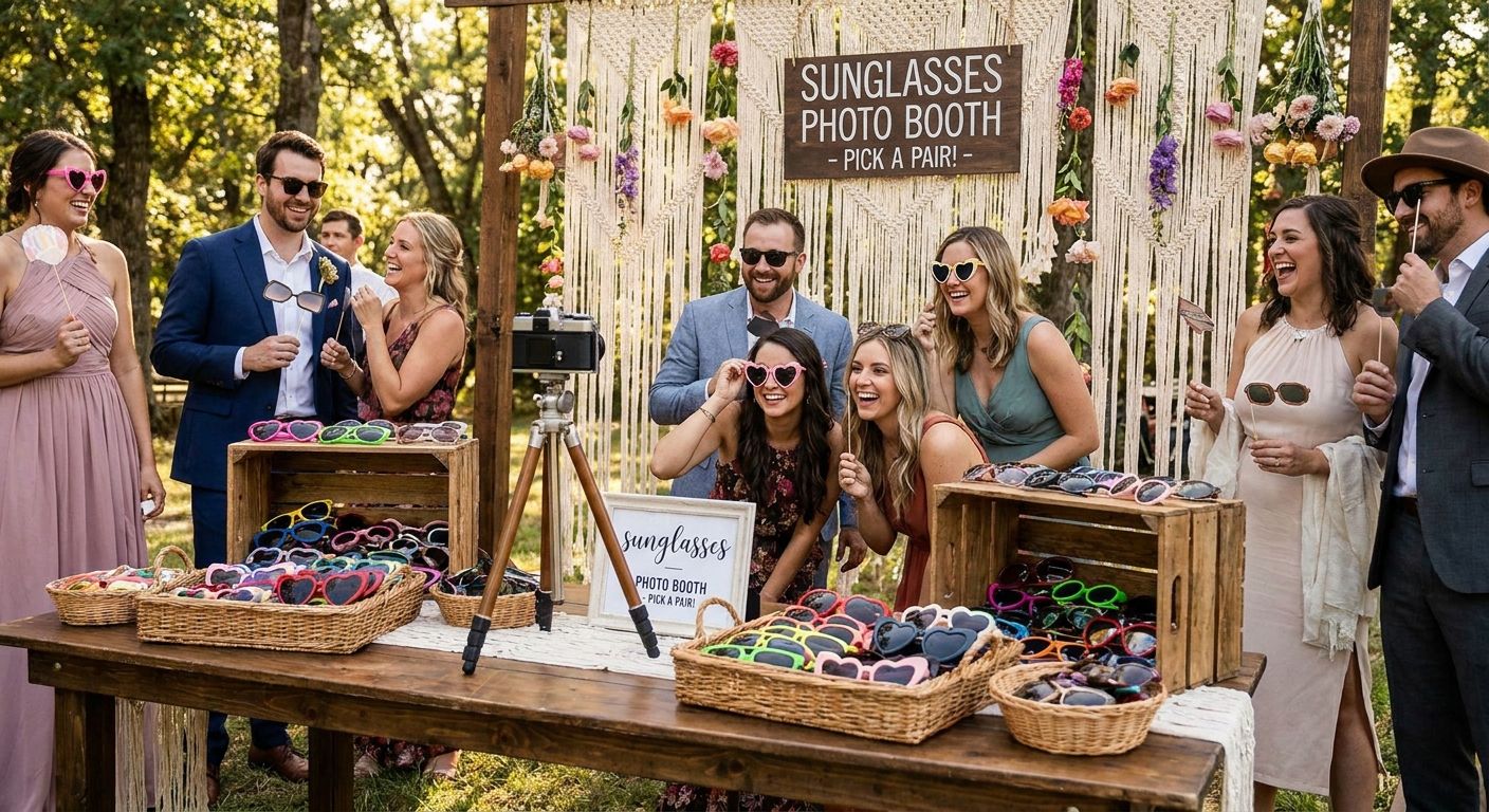 How to set up a party sunglasses photo booth station