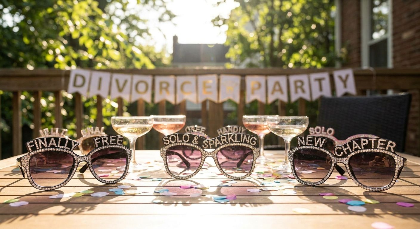 Party sunglasses for divorce celebration parties