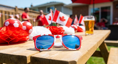 Canada flag World Cup party sunglasses