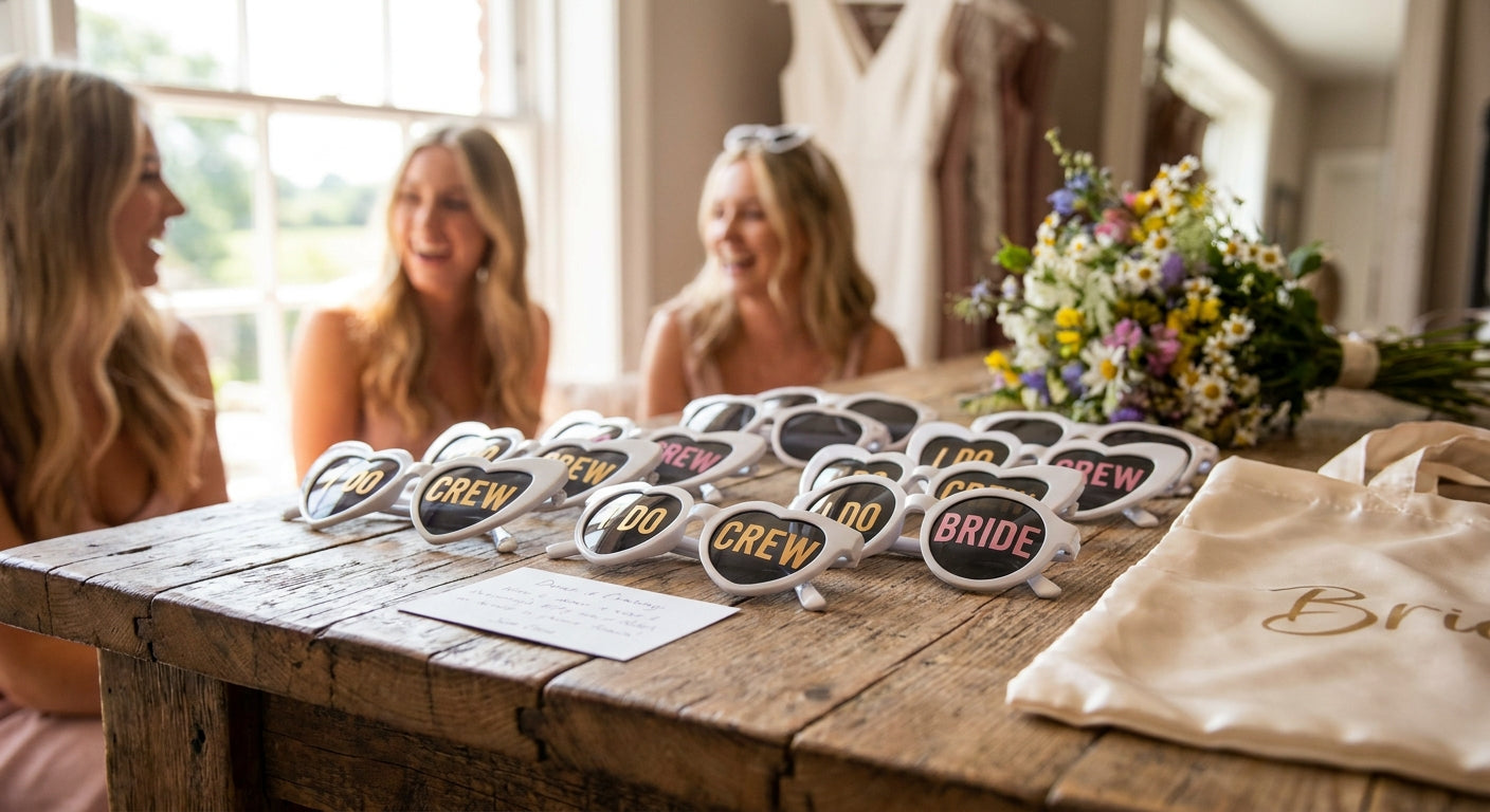 I do crew sunglasses for the bridal squad