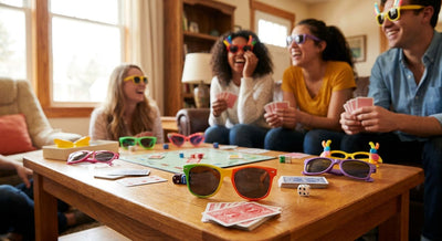 Party sunglasses for a game night party