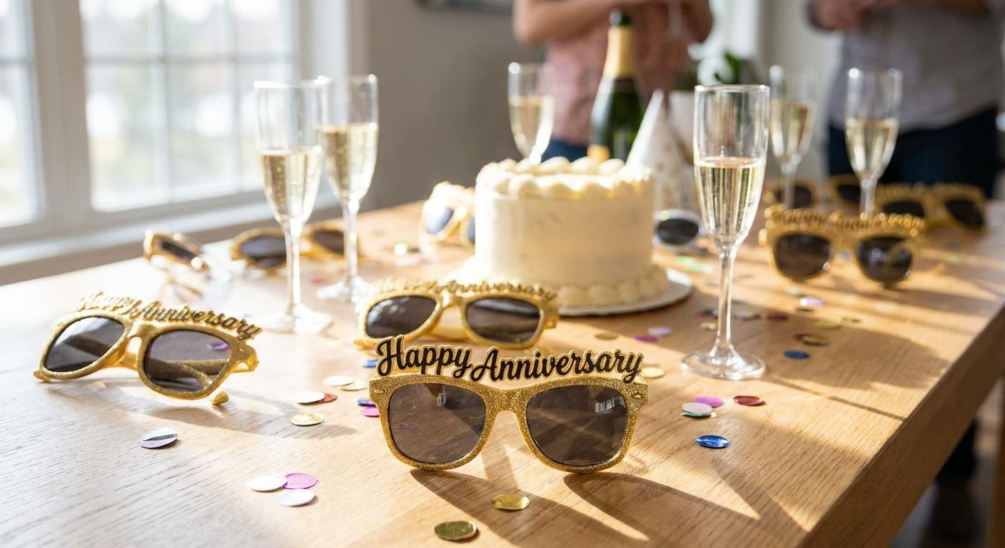 Party sunglasses for anniversary celebrations
