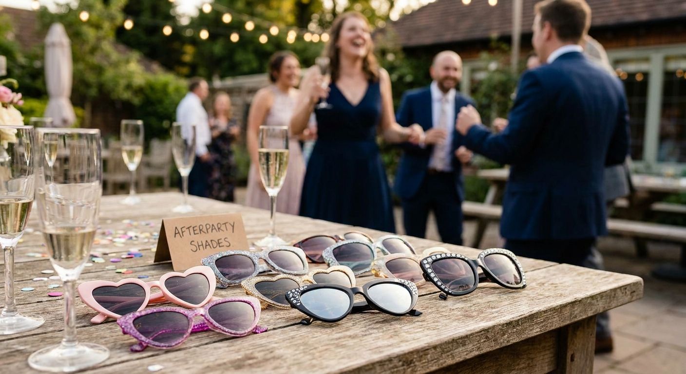 Party sunglasses for a wedding afterparty