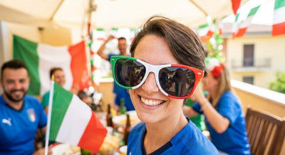 Italy flag World Cup party sunglasses