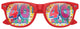Red Funglasses 40th birthday party sunglasses with bold "40th" lettering, perfect for celebrating milestone birthdays.