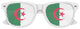 White Algeria flag sunglasses by Funglasses featuring Algeria flag design, perfect for World Cup celebrations and parties.