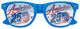 AMERICA 250 blue party sunglasses by Funglasses for patriotic celebrations.