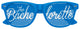 Funglasses Bachelorette wedding party sunglasses with blue tinted lenses and stylish frame, perfect for bridal celebrations.