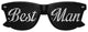 Black Funglasses BEST MAN wedding party sunglasses with sleek frame and tinted lenses, perfect for special occasion attire.
