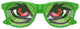 Funglasses BLANKA costume party sunglasses in green with fun, oversized frames perfect for costumes and parties