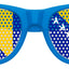 Funglasses with Bosnia and Herzegovina flag design, perfect for World Cup parties, featuring vibrant blue and national flag imagery.