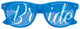 Blue bride wedding party sunglasses from Funglasses with tinted lenses and stylish frame for wedding accessories.