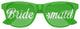 Funglasses bridesmaid wedding party sunglasses with green tinted lenses and stylish frame, perfect for bridal celebrations.