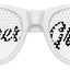 Funglasses Brother of the Groom wedding party sunglasses in white with black lenses, stylish accessory for wedding celebrations.