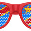 Red Congo flag sunglasses by Funglasses, featuring bold flag design, perfect for World Cup parties and celebrating football events.