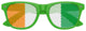 Funglasses with Côte d’Ivoire flag design for World Cup party, featuring green, yellow, and orange colors on the sunglasses.