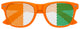 Funglasses with Côte d’Ivoire flag design for World Cup party, featuring vibrant colors and patriotic details.