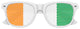 Funglasses CÔTE D’IVOIRE Flag World Cup Party sunglasses with white frames and national flag design for soccer fans.