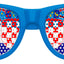 Funglasses with Croatia flag design, blue and white colors, perfect for World Cup party celebrations.
