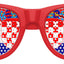 Croatia flag sunglasses by Funglasses featuring red, white, and blue design for World Cup celebrations.