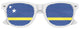 Curaçao flag sunglasses by Funglasses with white frame and Curaçao flag design for World Cup celebrations