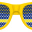 Yellow Curaçao flag sunglasses by Funglasses featuring the Curaçao flag design, perfect for World Cup parties and celebrations.